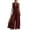 Wine, variant on JULMCOMO Jumpsuits for Women Deep V Neck Open Back Dressy Jumpsuits Wide Leg Sleeveless Belted Pleated One Piece Summer Outfits Light Green 2XL