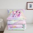 thumbnail image 5 of Erosebridal Rainbow Unicorn Bedding Twin Comforter Set, Initial H Down Comforter, Romantic Initial A-Z Decor, Reversible, 5 of 7