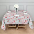 thumbnail image 3 of Pioneer Flower Floral Print Pattern Square Tablecloth, Waterproof Wipeable Spillproof Washable Table Cover for Home Kitchen Party Decor, 42"x42", 3 of 6