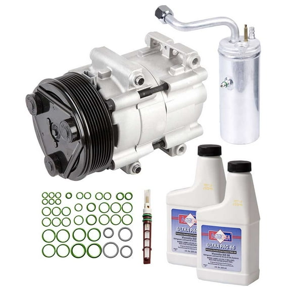 AC Compressor & A/C Kit For Ford F250 F350 F450 F550 F-250 Super Duty 7.3L PowerStroke Diesel 1999 2000 2001 2002 2003 - BuyAutoParts