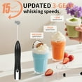 thumbnail image 7 of BUSATIA Milk Frother Handheld with 3 Heads, Coffee Whisk Foam Mixer with USB Rechargeable 3 Speeds, Electric Mini Hand Hand Frother for Latte, Cappuccino, Hot Chocolate, Egg, Black, 7 of 7