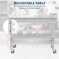 thumbnail image 3 of Table de Préparation en Acier Inoxydable – Cuisine Extérieure Robuste – Tablette Inférieure et Dosseret Ajustables – 4 Roulettes Verrouillables – Table de Travail Commerciale – Patio, Restaurant et BBQ – 30x60 Pouces, 3 of 7