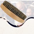 thumbnail image 2 of Mialoley Men Boar Bristle Beard Brush Round Wood Handle Mustache Comb, 2 of 3