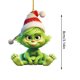 thumbnail image 3 of Adorno para árbol de Navidad Grinch con colgantes de monstruo verde divertidos y bonitos de 8cm para interiores, 3 of 6