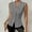 Gray, variant on LADIGASU Women's Summer V-Neck Solid Button Sleeveless Casual Tank Tops