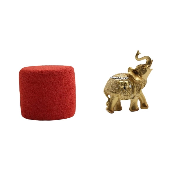 Escabel,Reposapiés pequeño,taburete otomano,sofá,taburete de té,Reposapiés Cubo Taburete Taburete para Dormitorio Baño,Figura de escritorio,Estante de estatua de elefante para