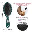 thumbnail image 6 of Green Christmas Snowflake Pattern Hair Brush,Girls Detangling Hair Brush,Glide Through Tangles with Ease for Wet & Dry Hair,8.8"X2.8", 6 of 7