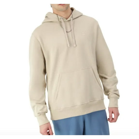 Men's Champion® Powerblend Fleece Hoodie Color: Autumn Beige Size: S