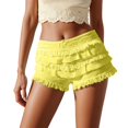 thumbnail image 2 of Bloomer Shorts for Women Summer Casual Cute Ruffle Pumpkin Pants Boyshorts Layered Y2k Mini Shorts, 2 of 6