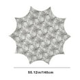 thumbnail image 3 of Hvmvliv Halloween Party Tablecloth Round Halloween Tablecloth Polyester Oil-Proof Easy Cleaning Halloween Home Decorations Gray, 3 of 6