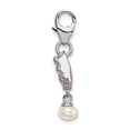 thumbnail image 2 of 925 Sterling Silver RH 3-D Winged Red Heart FW Cultured Pearl With Lobster Clasp Charm Pendant; for Adults and Teens; for Women and Men, 2 of 3