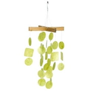 Woodstock Windchimes Mini Capiz Chime Lime Green, Wind Chimes For Outside, Wind Chimes For Garden, Patio, and Outdoor Dcor, 12"L