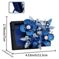 thumbnail image 2 of Blue Flower Building Set, Artificial Flowers for Women, Gift for Birthdays Valentines Day, Indoor Plant Decorations, Home Office Table Centerpiece Decor, 2 of 5