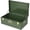 Green, variant on Decorative Metal Box, Home Storage Organizer with Lock Hole and Handle, Toy Box for Kids, 23.8X14.2X9.5 Inches (White)