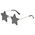 thumbnail image 1 of Fashionable Retro Sunglasses Pentagram Shape Sun Glasses For Women Men Summer Beach SupplyGray, 1 of 5