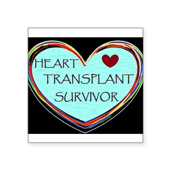 CafePress - Heart Transplant Survivor Sticker - Square Sticker 3" x 3"