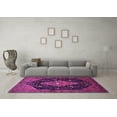 thumbnail image 3 of Ahgly Company Indoor Rectangle Medallion Purple Traditional Area Rugs, 4' x 6', 3 of 4