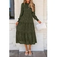 thumbnail image 5 of PRETTYGARDEN Women's Fall Spring Midi Dress Long Sleeve Floral Smocked Elegant Wedding Guest Long Flowy Dresses with Pockets, 5 of 9