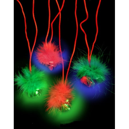 - Set of 12 Flashing Light-up Blinking Christmas Jingle Bell LED Costume Necklace