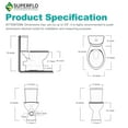 SUPERFLO 18 Inch Extra Tall Toilet, Twopiece Elongated Toilet With