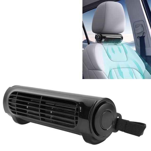 Car Headrest Fan, USB Powered Cooling Fan with 3 Speeds Quiet Portable Car Fan for RV Truck, ABS Material, Easy to Install, Compatible with Car Seats, for Removable Seats