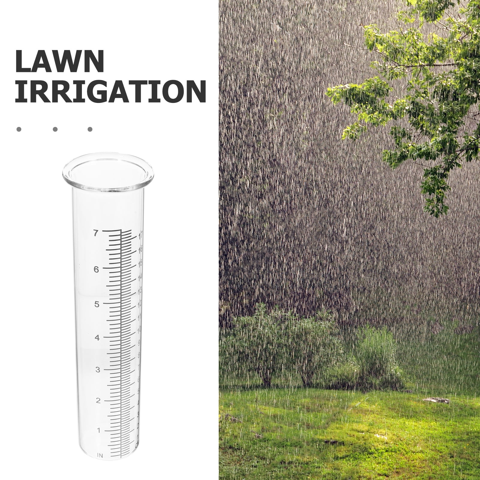 5pcs Rain Gauge Tube Replacement 7 Inch Glass Rain Gauge Tube for Outdoor Yard Garden Lawn