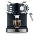 thumbnail image 4 of TENGDA Professional Compact Espresso Maker with Milk Frother Steam Wand Pressure Gauge & 54oz Large Water Tank Low Noise Fast Brewing for Cappuccino Latte black, 4 of 5