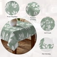 thumbnail image 5 of Sage Green White Leaves Table Cloth Waterproof Tablecloths, Spring Pastoral Rustic Botanical Tablecloth Dining Table Cover for Kitchen Party Tabletop Outdoor, Rectangle Tablecloth 54x108 Inch, 5 of 9