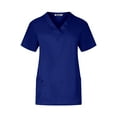 thumbnail image 2 of Minty Mint, Women's, Unisex Solid Medical Scrub Set V-Neck Top and Cargo Pants, Royal Blue, 2XL, 2 of 6