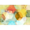 thumbnail image 2 of PI Studio 14x11 White Modern Wood Framed Museum Art Print Titled - Rounded Hexagon II, 2 of 4