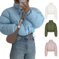 thumbnail image 2 of Yokua Zipper Up Stand Collar Quilted Jackets Loose Padded Coat Outerwear for Women, 2 of 13
