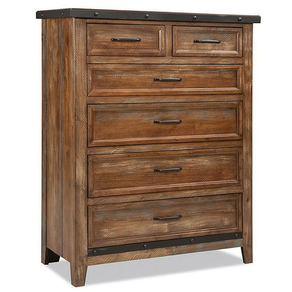 Intercon Furniture Taos Bedroom 6-Drawer Wood Standard Chest in Brown