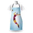 thumbnail image 3 of Volleyball Apron, Colorful Abstract Woman Player in Polygonal Motifs Modern Sports, Unisex Kitchen Bib with Adjustable Neck for Cooking Gardening, Adult Size, Pale Blue and Multicolor, by Ambesonne, 3 of 4
