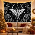 thumbnail image 3 of Moon Potion Bottle and Moths Tapestry Wall Hanging, 3 of 6