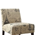 thumbnail image 5 of Wooden & Fabric Accent Chair , Multicolor, 5 of 5