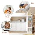 thumbnail image 6 of Aukfa Twin Loft Bed with Storage, Teens Kids Bed Frame with Desk, Storage Drawers and Cabinet, Wooden - White, 6 of 8