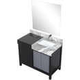 thumbnail image 4 of Lexora Home Zilara 42" Single Marble Top Bathroom Vanity with Mirror and Faucet, 4 of 16
