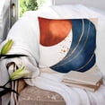 thumbnail image 3 of 20x20 Pillow Covers Set of 2, Navy Blue Burnt Orange Throw Pillow Covers Decorative Couch Cushion Case, Modern Boho Art Geometric Microfiber Square Pillowcases for Bedroom Car Living Room, 3 of 7