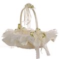 thumbnail image 4 of Linyer Wedding Lace Flower Basket Ceremony Party Sweet Flower Basket Girls Bridesmaid Bamboo Collection Fruit Basket, 4 of 7