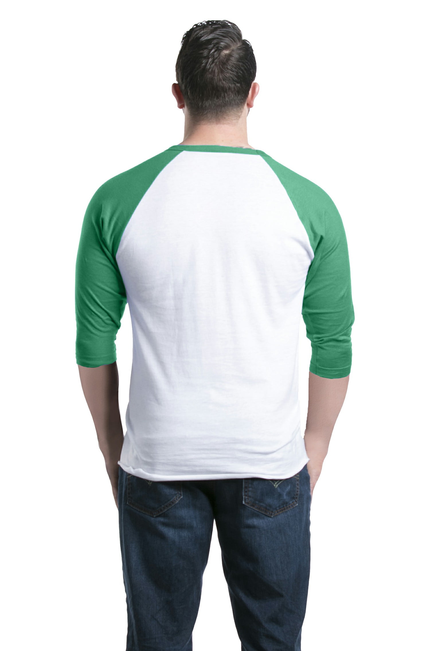 Shop4Ever Men's Autism Is My Super Power Autism Awareness Raglan Baseball Shirt Small White/Kelly