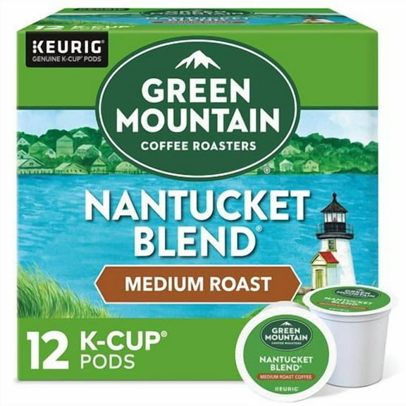 Green Mountain Coffee Roasters Nantucket Blend Keurig Single-Serve K-Cup Pods, Medium Roast Coffee, 12 Count - Pack of 2