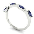 thumbnail image 2 of 0.4 ct Brilliant Marquise Cut Simulated Tanzanite 14k White Gold Stackable Band SZ 7.75, 2 of 6