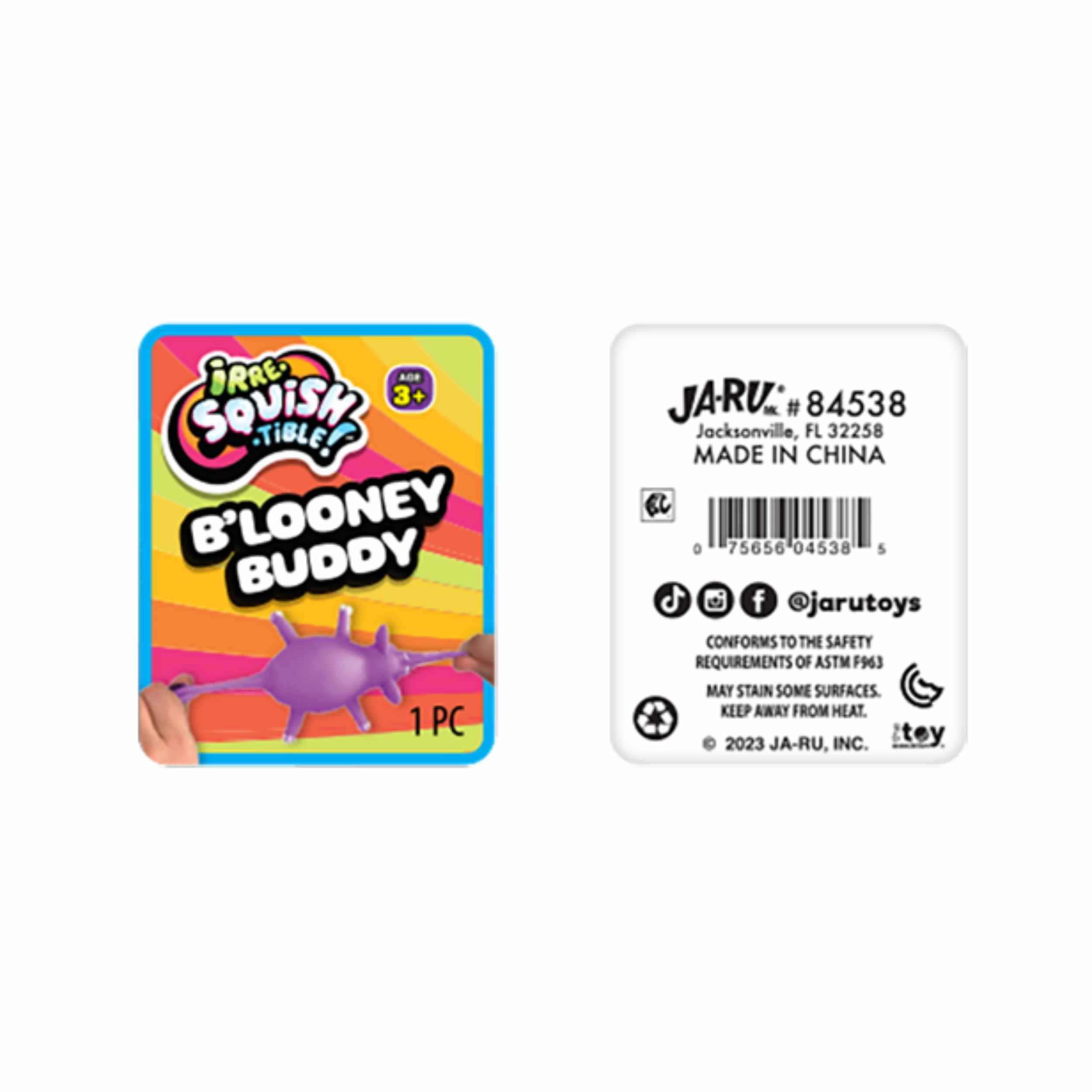 Ja-Ru Blooney Buddy - Styles Vary-Sold Separately- Novelty Toy 1 Piece