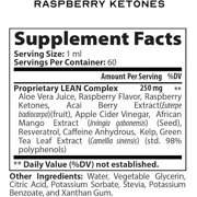 LEAN Nutraceuticals Keto Raspberry Ketone Drops, Appetite Suppressant, Fat Burner, Metabolism Boost, Cleanse, 60 ml