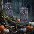 thumbnail image 4 of suore Halloween RIP Tombstone Yard Stake, Iron Graveyard Tombstone Decor with Built‑in Ground Stake, Spooky Outdoor Lawn Garden Halloween Party Decoration, 4 of 6