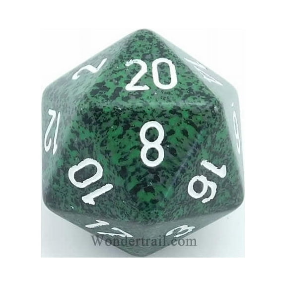 Recon Speckled Die with White Numbers D20 34mm (1.34in) Pack of 1 Chessex