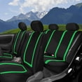 thumbnail image 2 of FH Group Car Seat Covers Full Set Green Cloth - Universal Fit Seat Covers, Low Back Front Seat Covers, Solid, 2 of 5