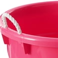 thumbnail image 4 of Homz Plastic 18 Gal Utility Storage Bucket Tub w/ Rope Handle, Pink (2 Pack), 4 of 9