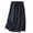#010-Navy, variant on Roncen Women's Casual Cotton Linen Mid-Length Skirt - Elegant A-Line High-End Versatile Skirt