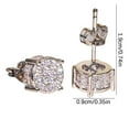 thumbnail image 3 of Wioihee Women Synthetic Diamond Ear Studs, Jewelry Wedding Gift Zircon Ear Studs for Party, 3 of 9